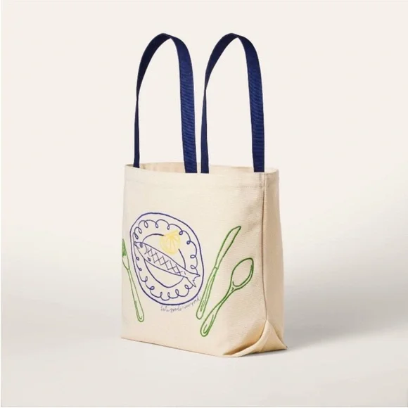 Kate Spade For Target Canvas Shopping Tote Bag New With Tags - Picture 3 of 5